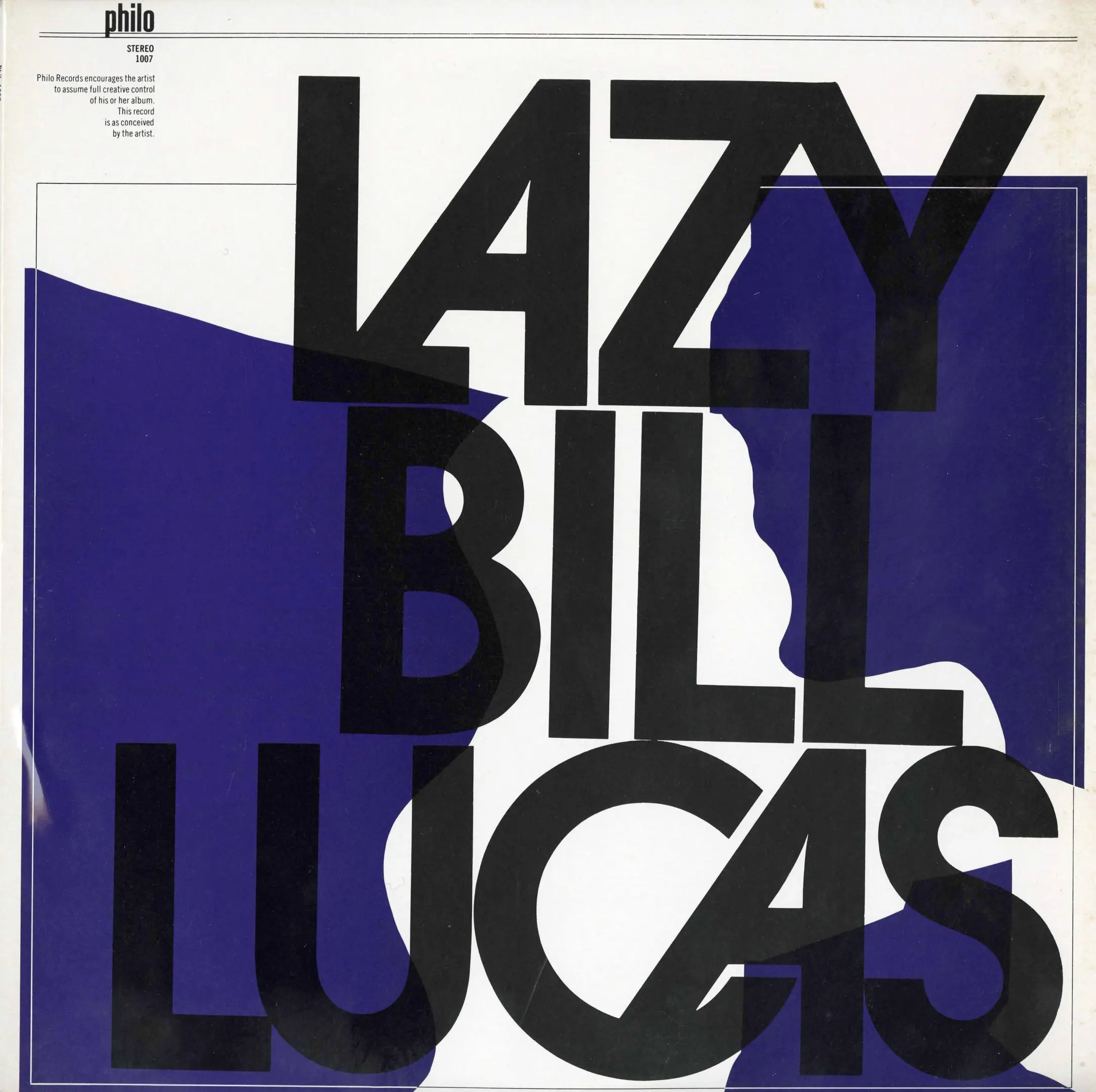 Bold text: Lazy Bill Lucas album cover.
