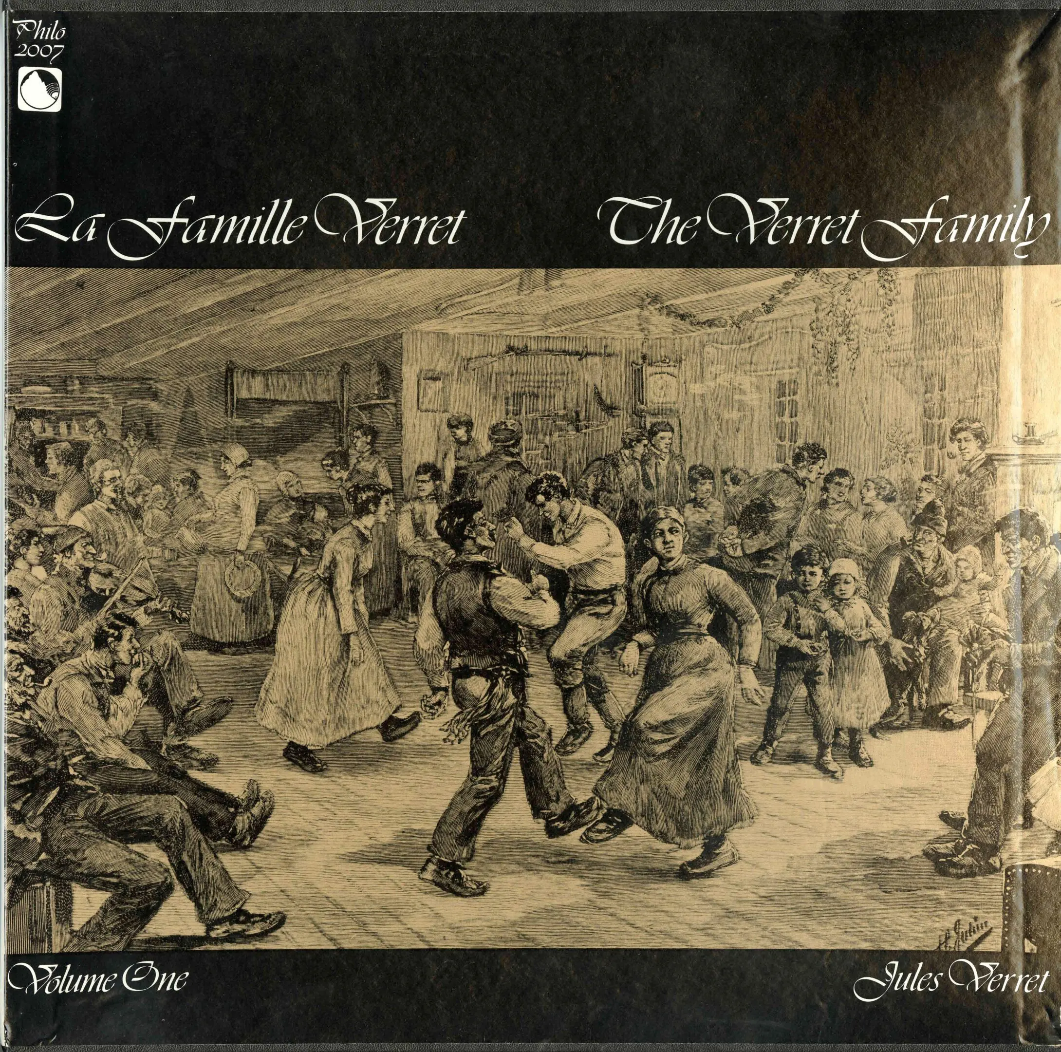 Vintage illustration of a lively dance scene.