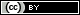 Creative Commons BY icon in black and white.