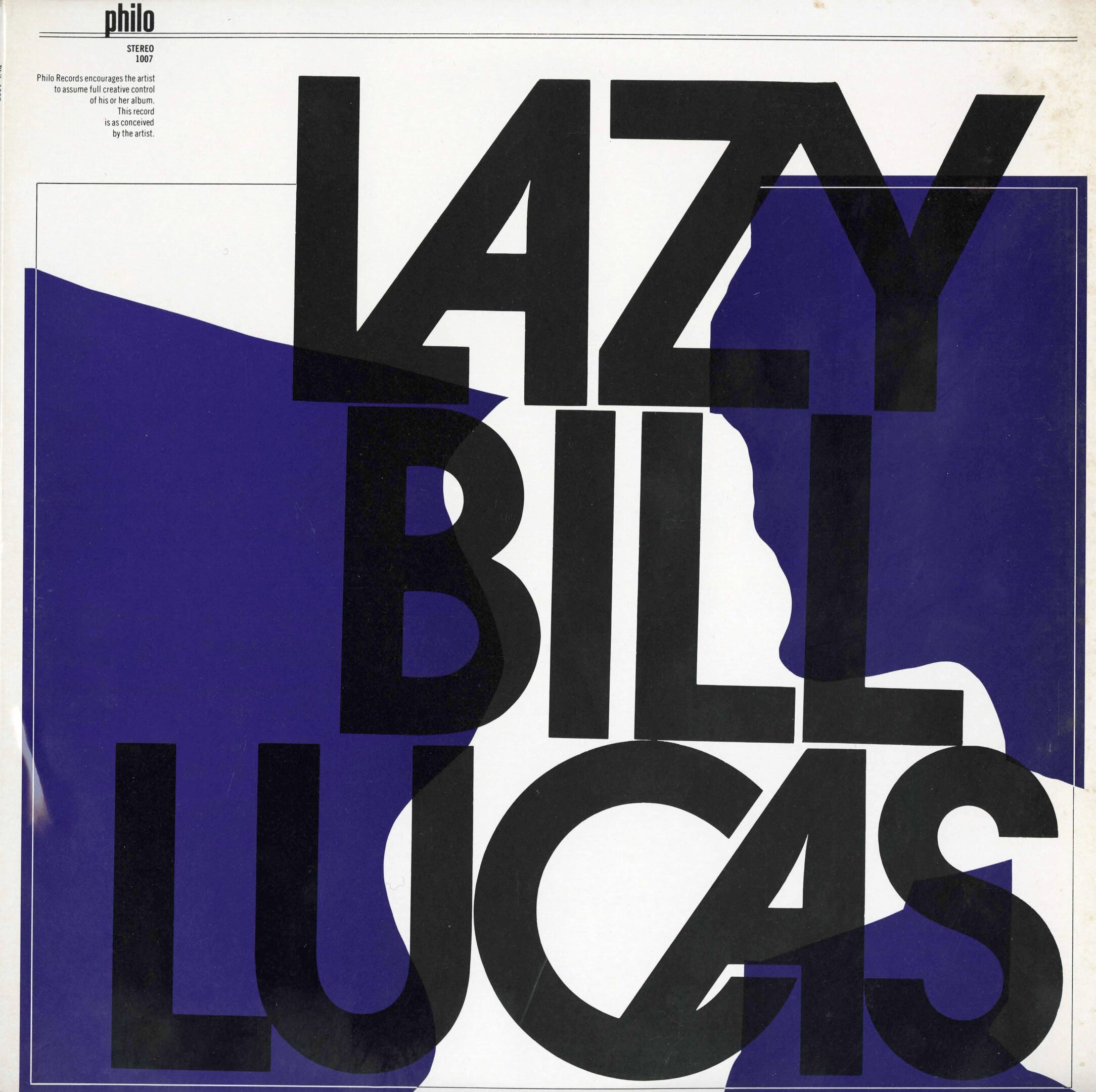 Bold text: Lazy Bill Lucas album cover.