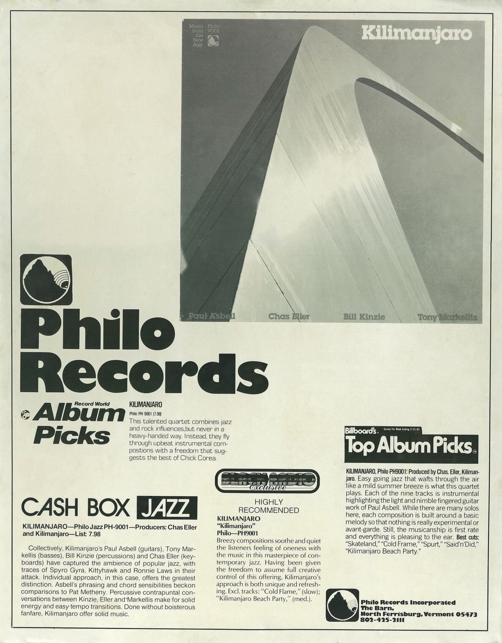 Philo Records album advertisement with text.