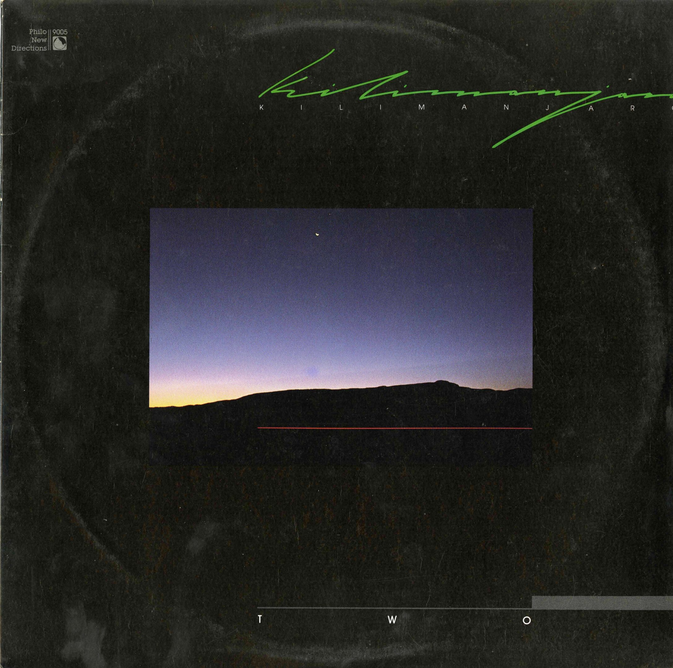 Album cover with twilight landscape scene.