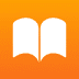 Open book icon on orange background.